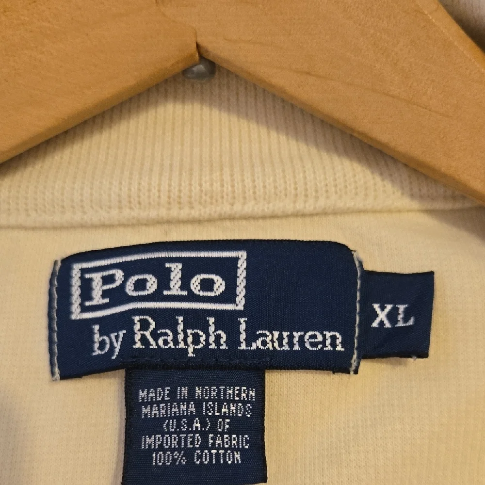 Polo by Ralph Cream Zip-Up Sweater for Men